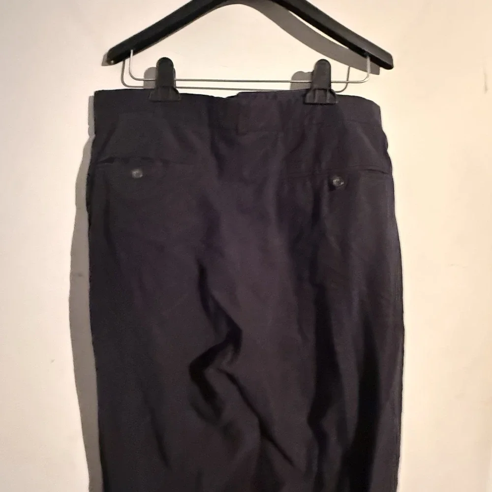 Polo Ralph Lauren Silk Cotton Navy Blue Chino Dress Pant‎ Mens 38x30